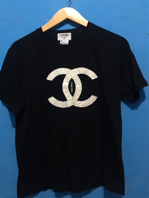 chanel logo t shirt etsy